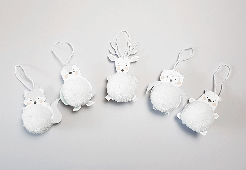 Illustration DIY Boules de Noël Pompons polaires 