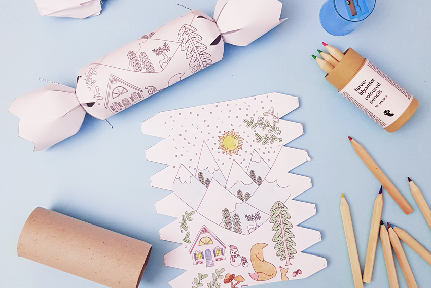 Illustration DIY CRACKERS COLORIAGE