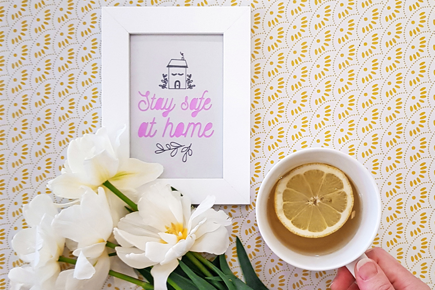 Illustration DIY Stay Safe at Home avec CRICUT JOY