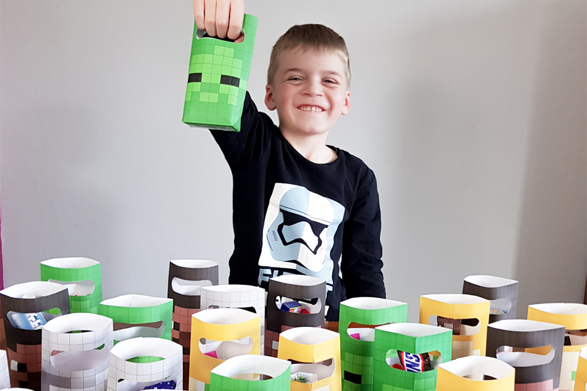 DIY - Sachets d'anniversaire Minecraft - Les Mamans Winneuses