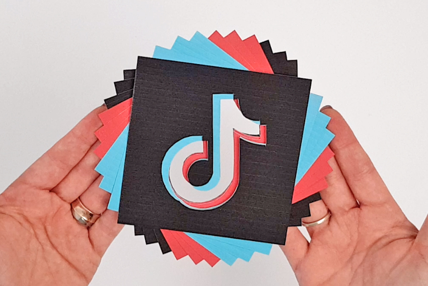 Illustration Tik Tok Logo in Paper Tutorial